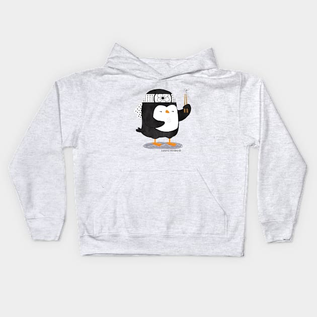 Karate Penguin 2 Kids Hoodie by thepenguinsfamily